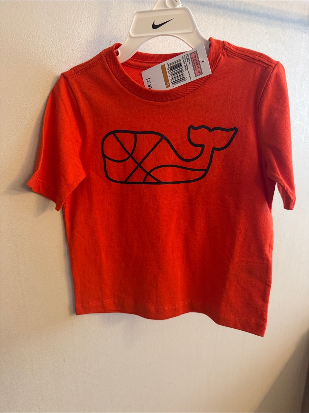 Vineyard Vines Orange Short-Sleeve Whale Tee
